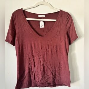 NWT Wasabi + Mint chocolate brown top